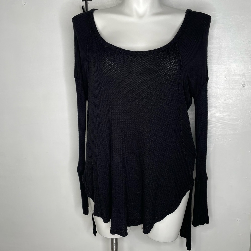 Free People We the Free Laguna Waffle knit Long sleeve thermal slouchy top